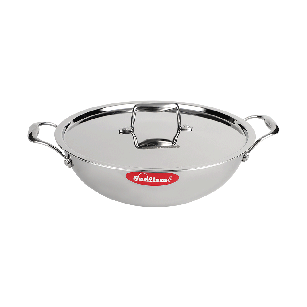 ORCHID TRIPLY-KADHAI SS LID-28 CM 4.4L
