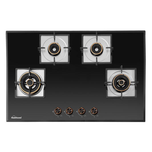 4 Burner Built-In & Countertop Flexi Hob 78 cm Wide | Bevelled Edges