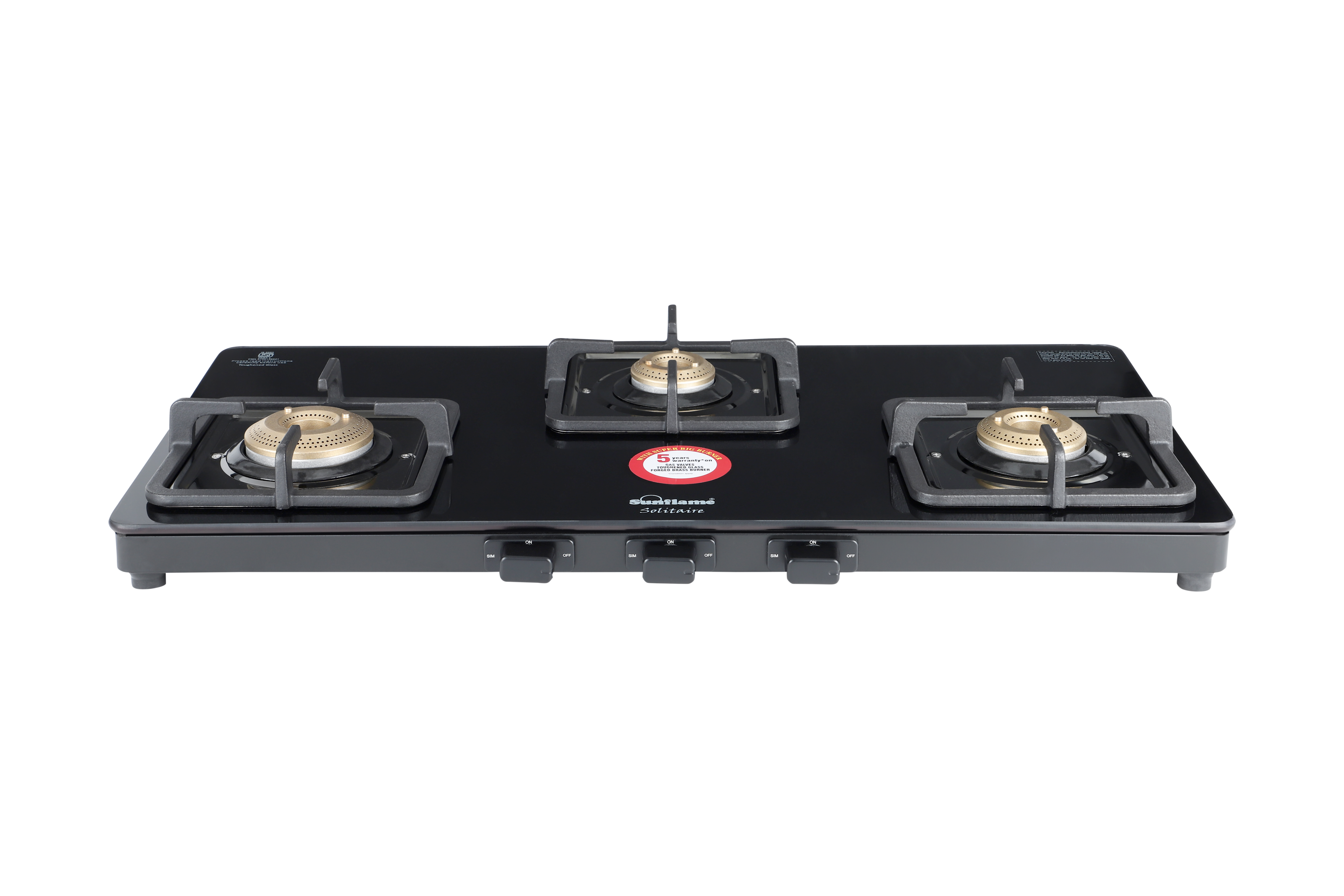 LPG STOVE GT SGR 3B BK — Sunflame
