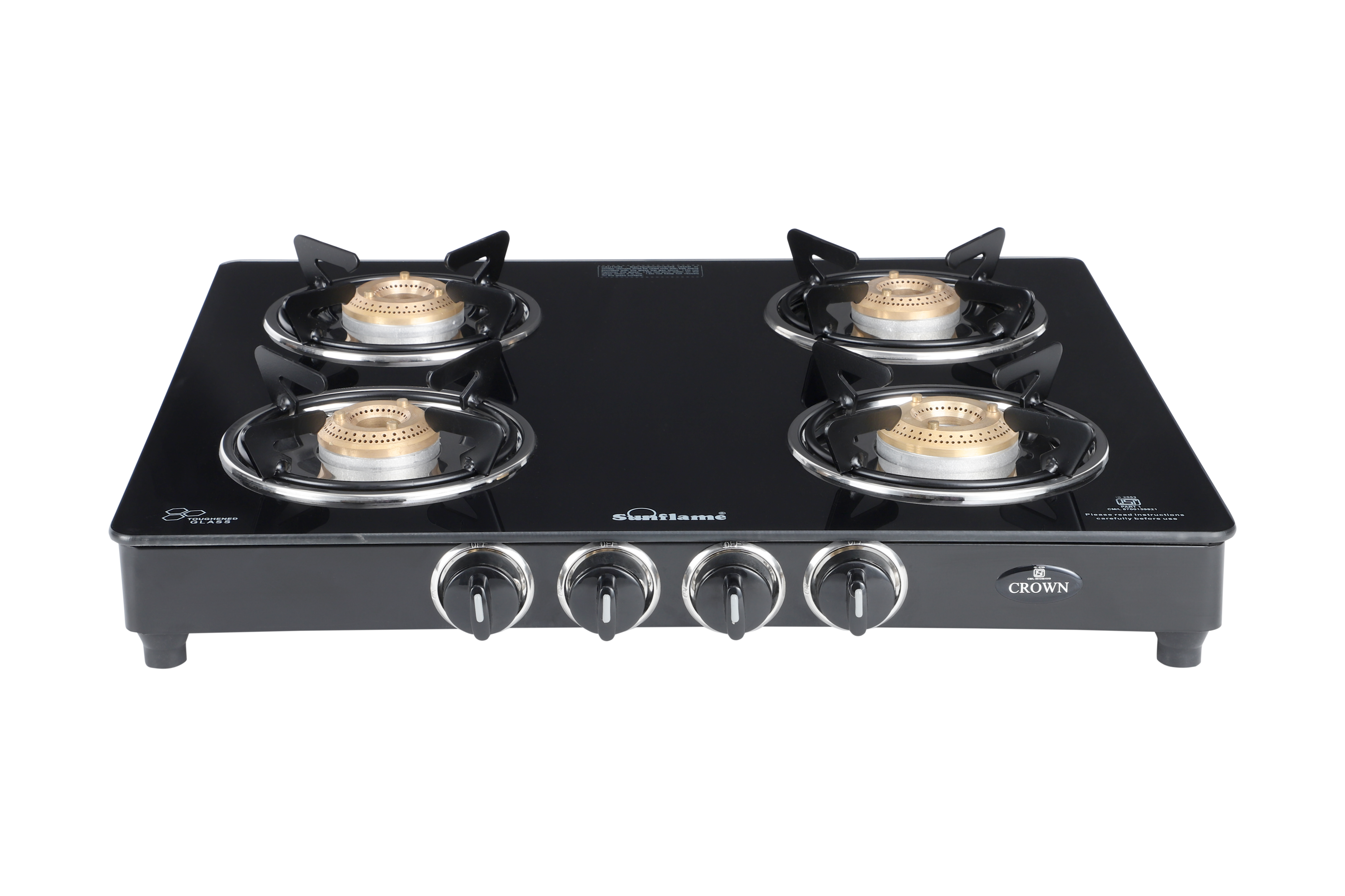BrassShieldStoveL Crown Flame Stove セット LPG STOVE GT 4B CROWN BK – Sunflame Enterprises