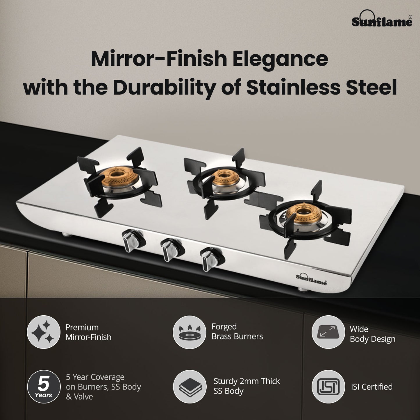 G/S 3 BNR GAS STOVE SSH 2MM