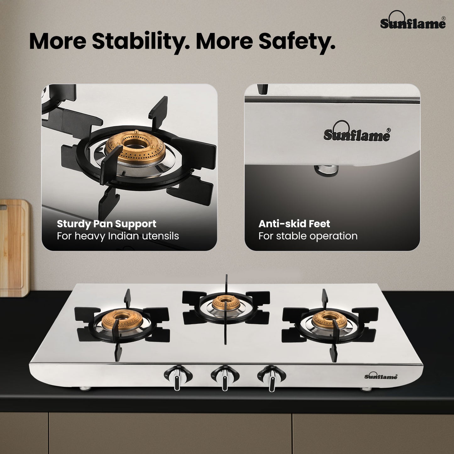 G/S 3 BNR GAS STOVE SSH 2MM