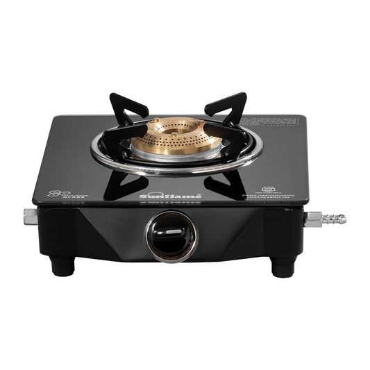 One Burner Gas Stove | Jumbo Burner Gas Stove | Heavy Duty Pan Support| Black