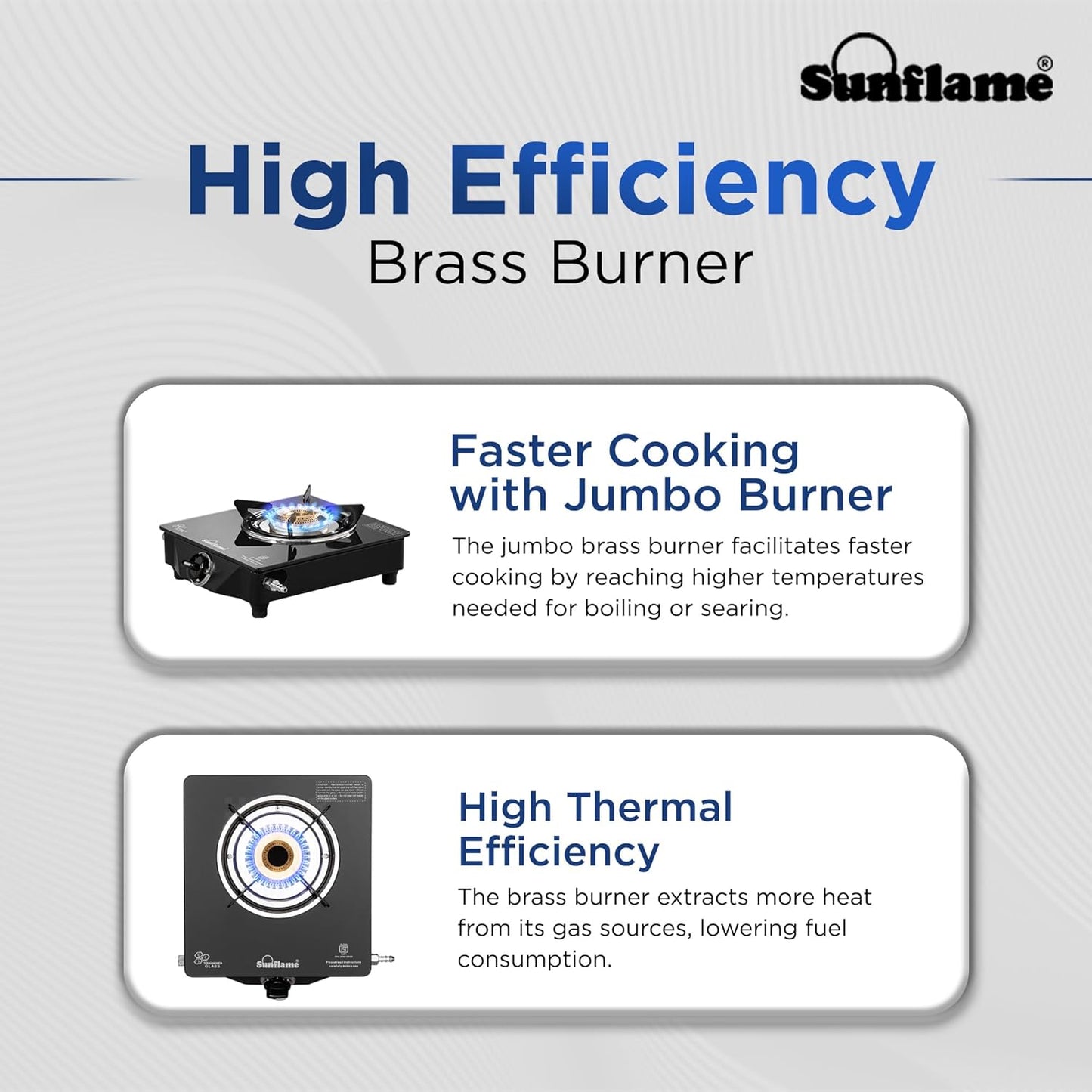 One Burner Gas Stove | Jumbo Burner Gas Stove | Heavy Duty Pan Support| Black