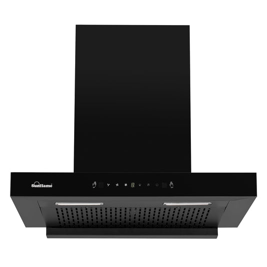 Glanza High Efficiency Filterless Auto-Clean Chimney | 60 cm| 1250 m³/h Suction Capacity | Gesture Control with Touch Panel