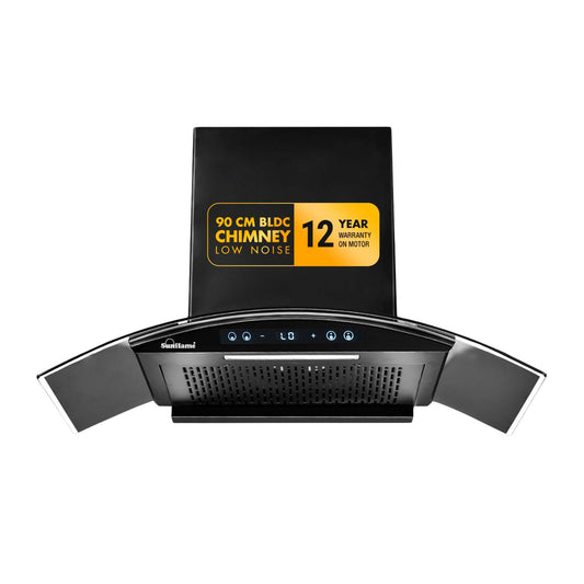 SF-RE90 | 90 cm BLDC Chimney | 1400 m³/hr suction | Low Noise Operation | Heat Auto Clean