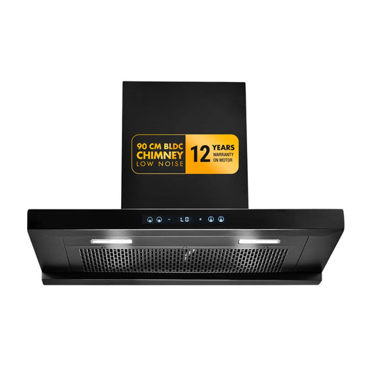 SF-AS90 | 90 cm BLDC Chimney | 1403 m³/hr suction | Low Noise Operation | Heat Auto Clean
