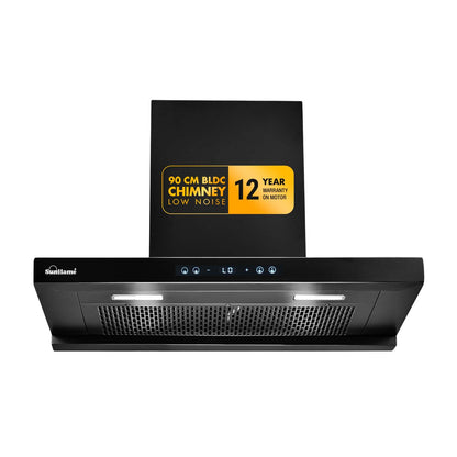 SF-AS90 | 90 cm BLDC Chimney | 1400 m³/hr suction | Low Noise Operation | Heat Auto Clean