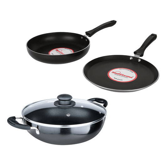 NON STICK COOKWARE IB PEARL (SET OF 3)