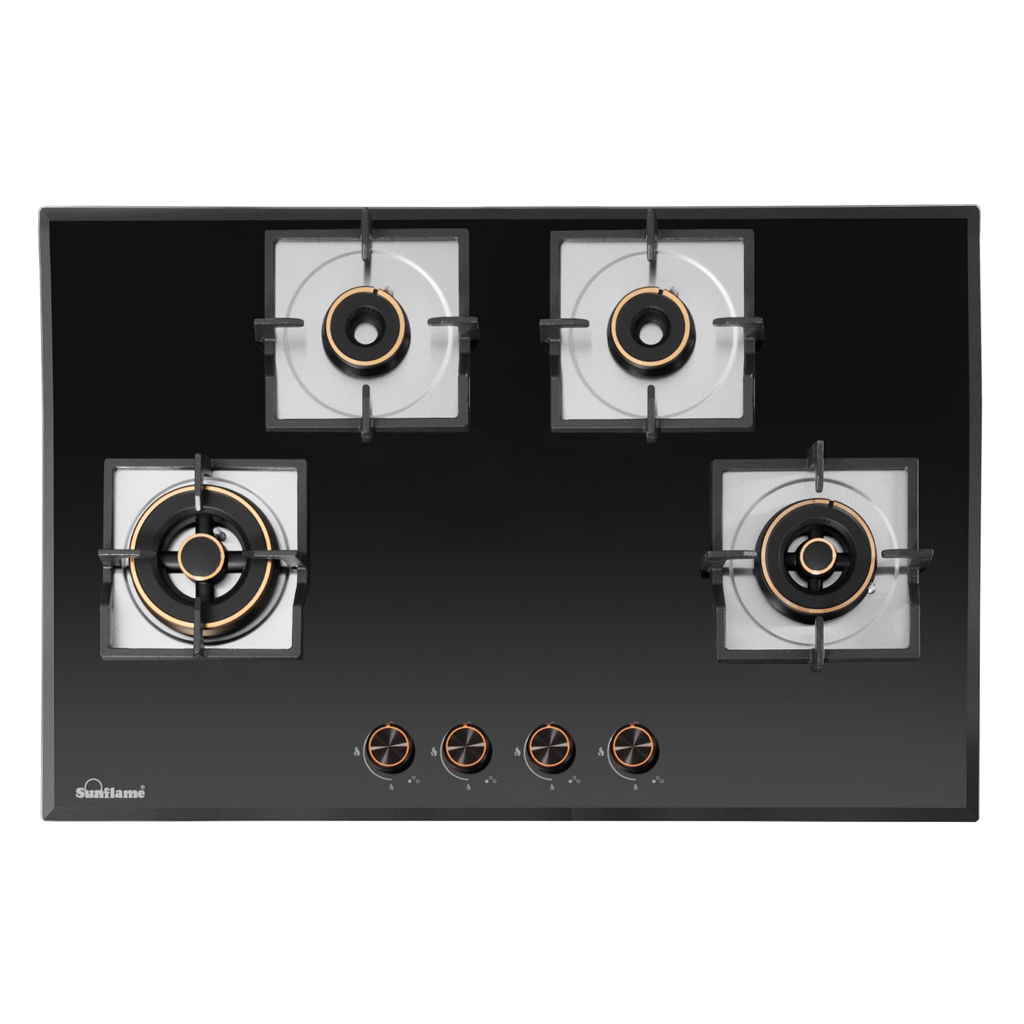 4 Burner Built-In & Countertop Flexi Hob 78 cm Wide | Bevelled Edges
