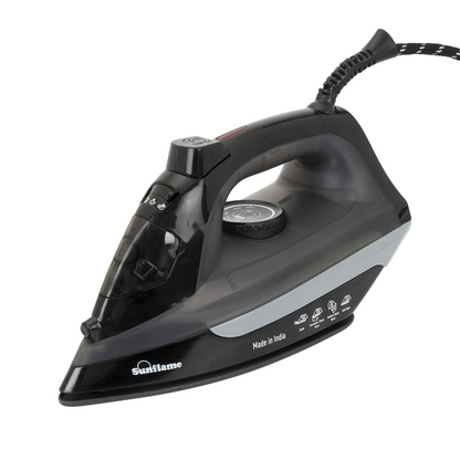 Steam Iron 1600 W with German Weilburger Non-Stick Coating | Large 220 ml Water Tank | High Steaming Rate I Self Cleaning Function | Vertical and Horizontal Ironing