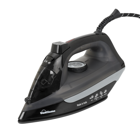 Steam Iron 1600 W with German Weilburger Non-Stick Coating | Large 220 ml Water Tank | High Steaming Rate I Self Cleaning Function | Vertical and Horizontal Ironing