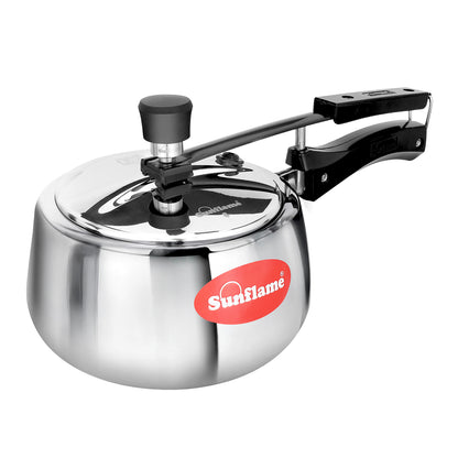 Triply Pressure Cooker 3 Litres Stainless Steel | Inner Lid | Induction and Gas StoveCompatible