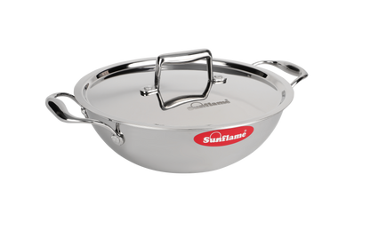 ORCHID TRIPLY-KADHAI SS LID-24 CM 2.7L