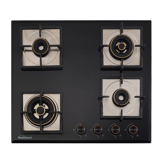 SFM 460 BCS 4 Burner Built-In & Countertop Flexi Hob 60 cm Wide | Ultra-Slim Body | 5 Year Glasstop Warranty