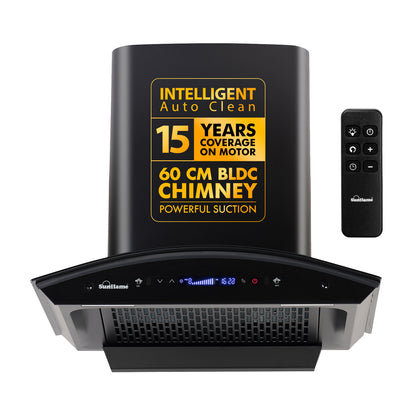 SF-SO60 | 60 cm BLDC Chimney | 1600 m³/hr Suction | Intelli Auto Clean | Low Noise Operation | Remote Control