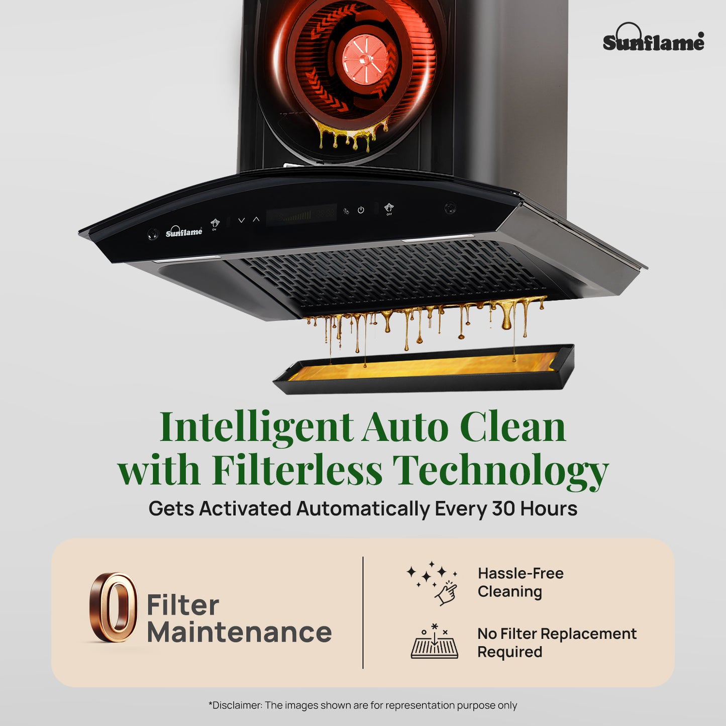 SF-SO60 | 60 cm BLDC Chimney | 1600 m³/hr Suction | Intelli Auto Clean | Low Noise Operation | Remote Control