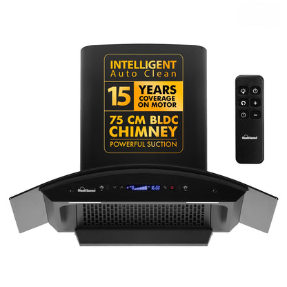 SF-SO75 | 75 cm BLDC Chimney | 1600 m³/hr Suction | Intelli Auto Clean | Low Noise Operation | Remote Control