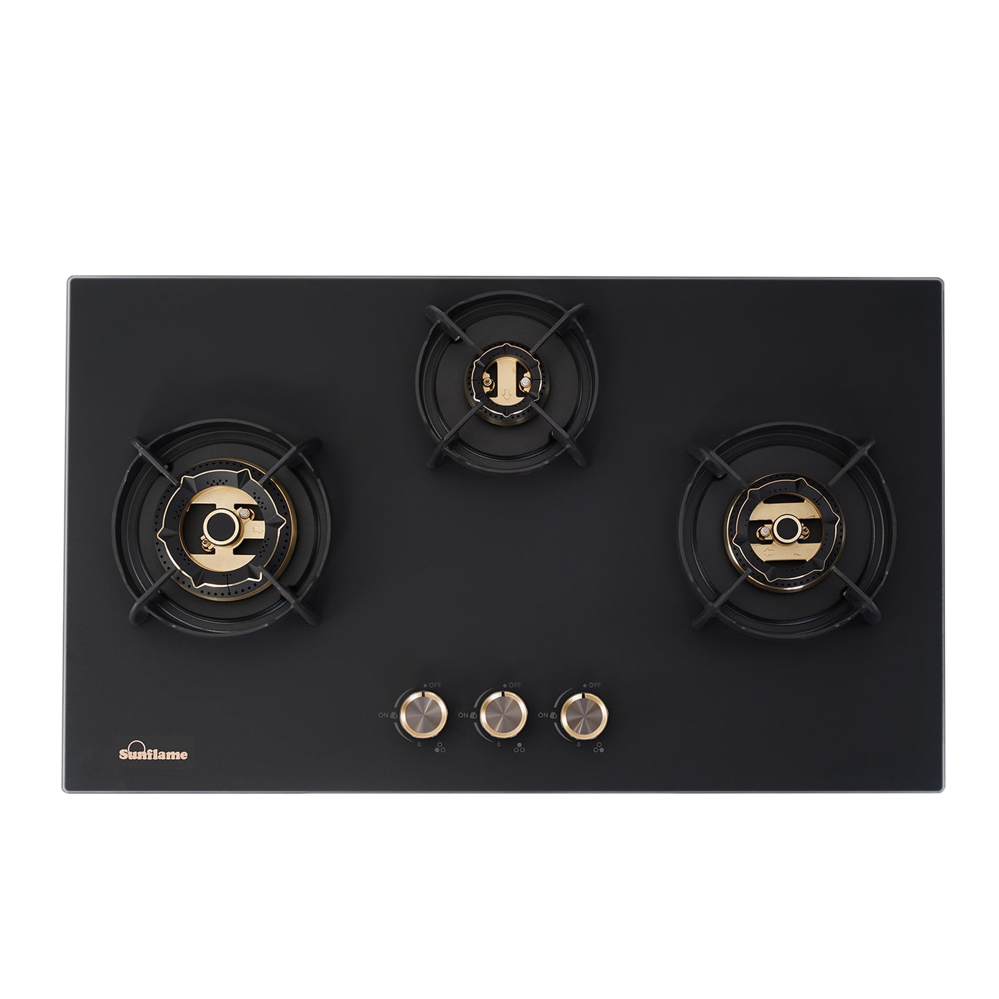 SHA 378 OBR 3 Burner Built-In & Countertop Flexi Hob 78 cm Wide | Flame Failure Device | 10 Year Glasstop Warranty