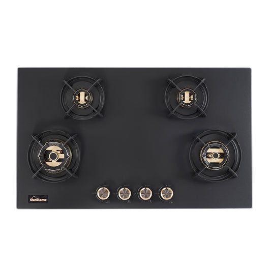SHA 487 OBR 4 Burner Built-In & Countertop Flexi Hob 87 cm Wide | Flame Failure Device | 10 Year Glasstop Warranty