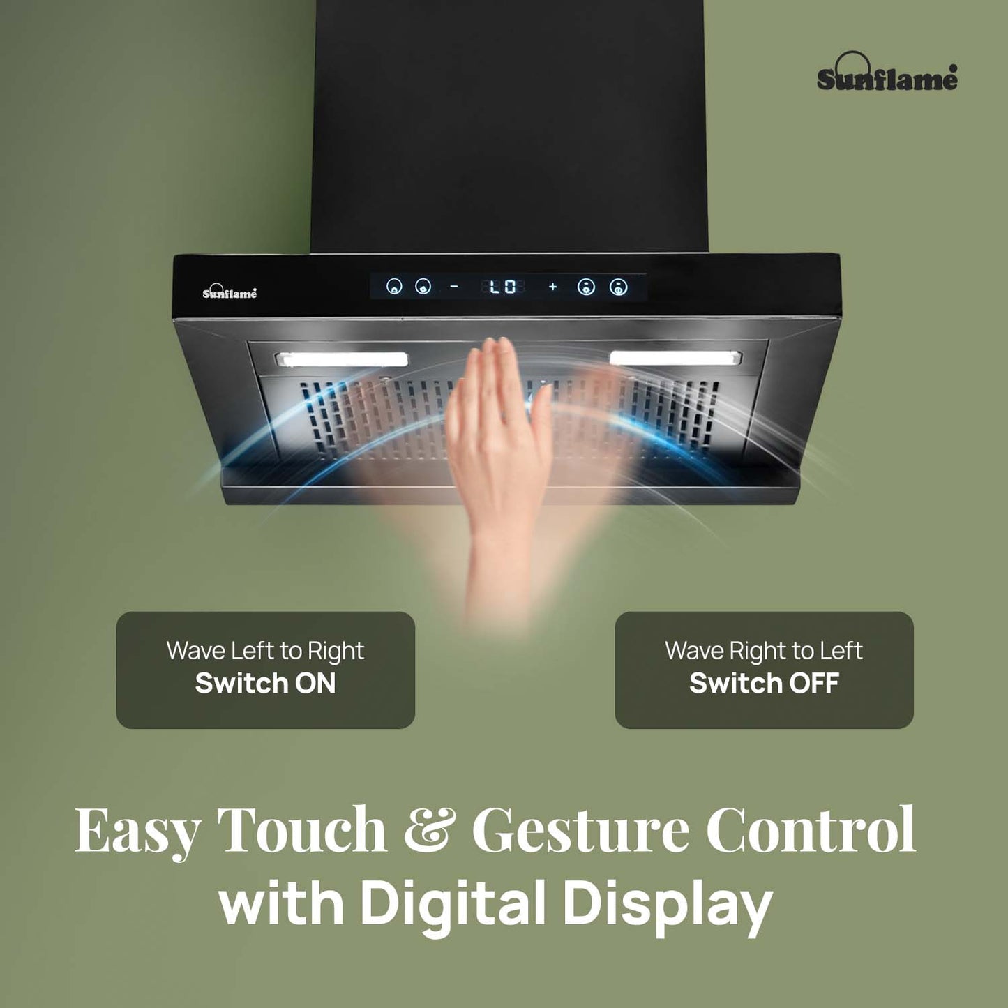 SF-AS60 | 60 cm BLDC Chimney | 1405 m³/hr suction | Low Noise Operation | Heat Auto Clean