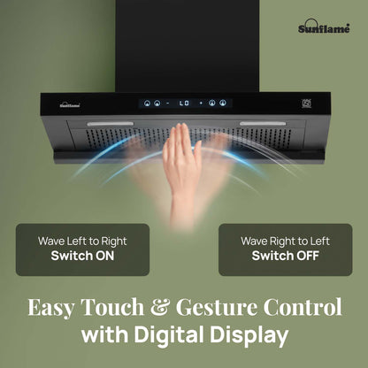 SF-AS75 | 75 cm BLDC Chimney | 1400 m³/hr suction | Low Noise Operation | Heat Auto Clean