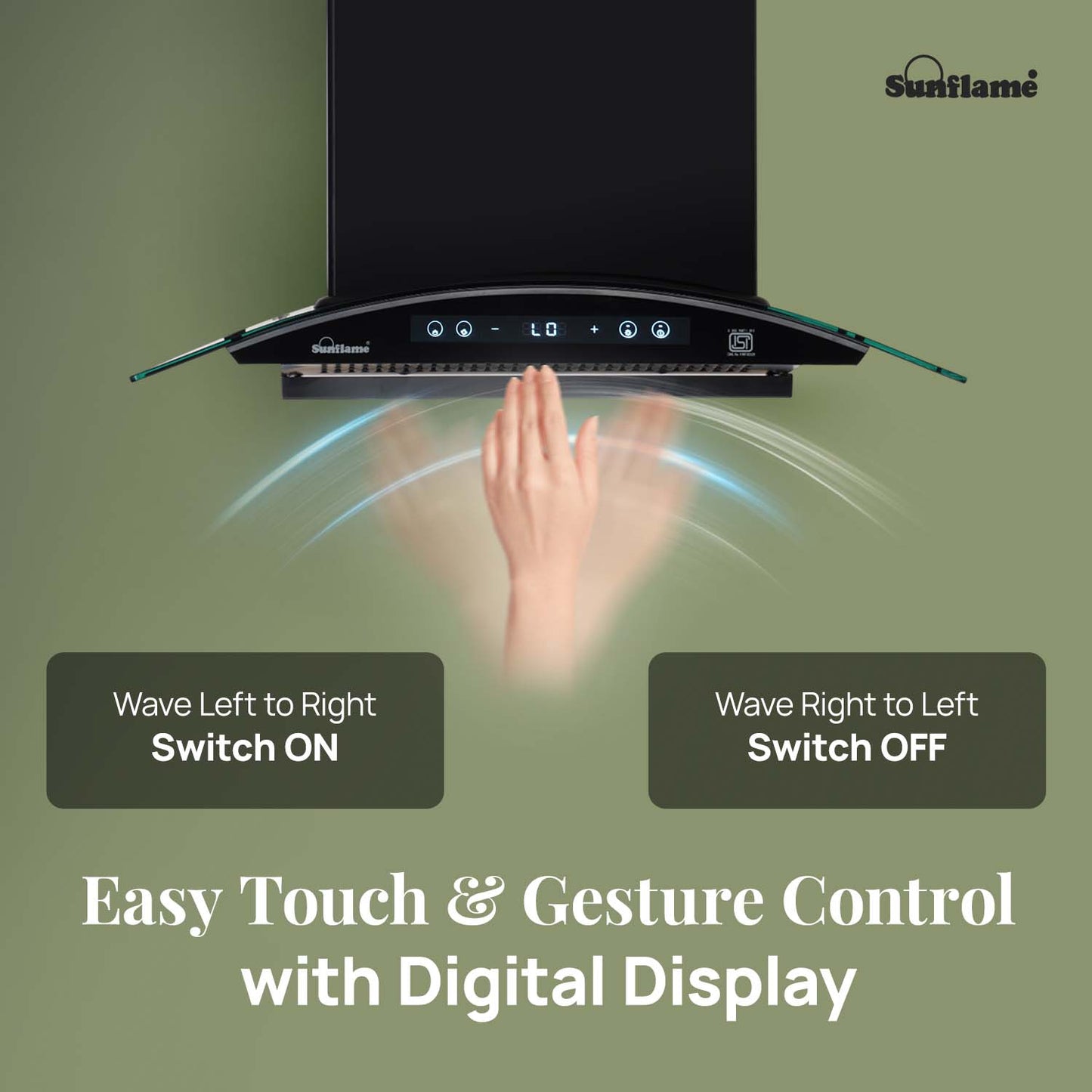 SF-RE75 | 75 cm BLDC Chimney | 1400 m³/hr suction | Low Noise Operation | Heat Auto Clean