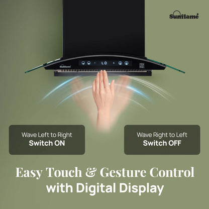 SF-RE75 | 75 cm BLDC Chimney | 1400 m³/hr suction | Low Noise Operation | Heat Auto Clean