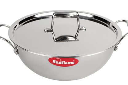 ORCHID TRIPLY-KADHAI SS LID-28 CM 4.4L