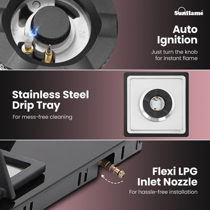 4 Burner Built-In & Countertop Flexi Hob 65 cm Wide | Flame Failure Device