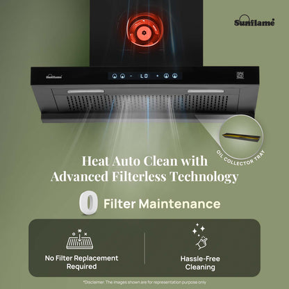 SF-AS75 | 75 cm BLDC Chimney | 1400 m³/hr suction | Low Noise Operation | Heat Auto Clean