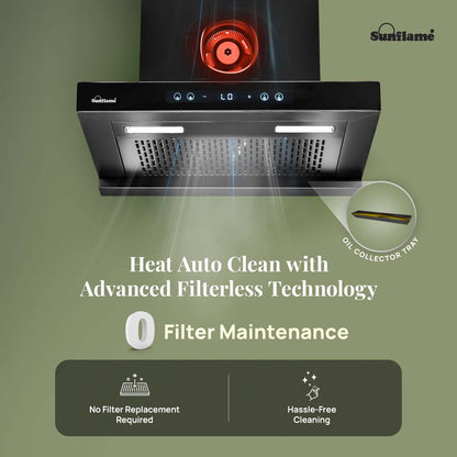 SF-AS60 | 60 cm BLDC Chimney | 1405 m³/hr suction | Low Noise Operation | Heat Auto Clean