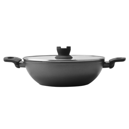 CREMARE KADHAI WITH GLASS LID 260 MM