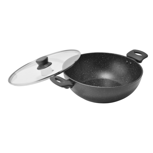 GRANUM KADHAI WITH GLASS LID 280 MM