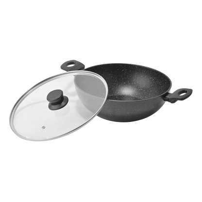 GRANUM KADHAI WITH GLASS LID 280 MM