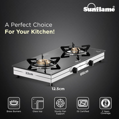 Crystal Nova Burner Gas Stove Medium and Small Brass