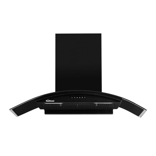 Lamia 90 FL HAC Filterless Auto-Clean Chimney | 90 cm | 1200 m³/h High Suction | Push Button Control