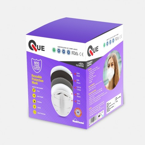 Que N95 Face Mask ( Pack of 10Mask)