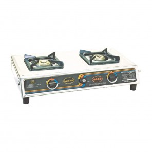 Superflame-2000 SS Double Burner LP Gas Stove (ISI Marked)