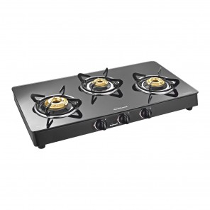 Sunflame 3 Burner Glass Top Gas Stove 'Champion BK' with Auto Ignition